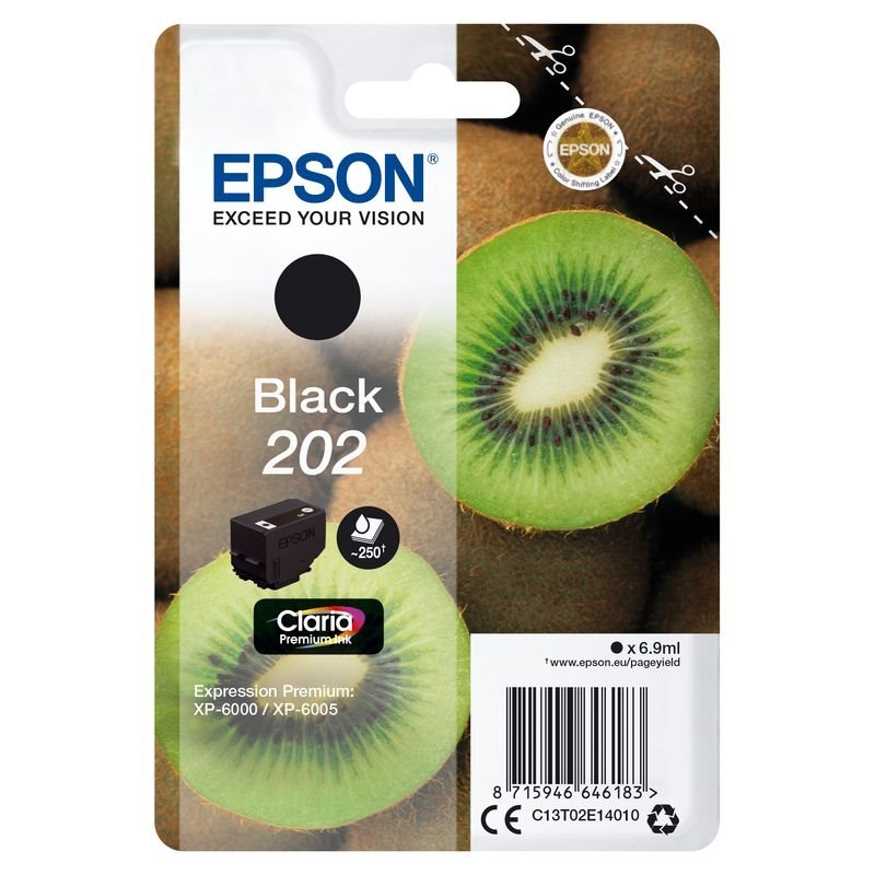 Epson Original 202 Tinte schwarz - C13T02E14010