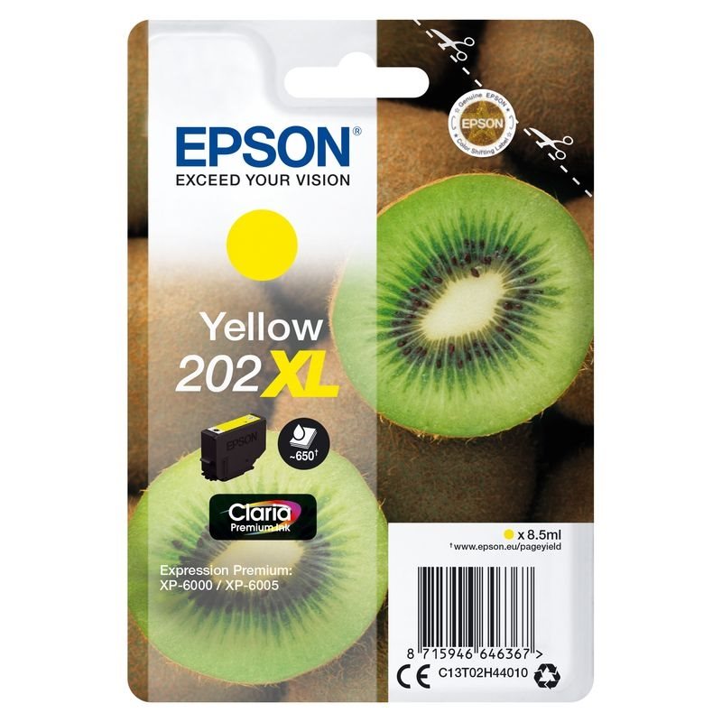 Epson Original 202XL Tinte gelb - C13T02H44010 Epson Original 202XL Tinte gelb - C13T02H44010