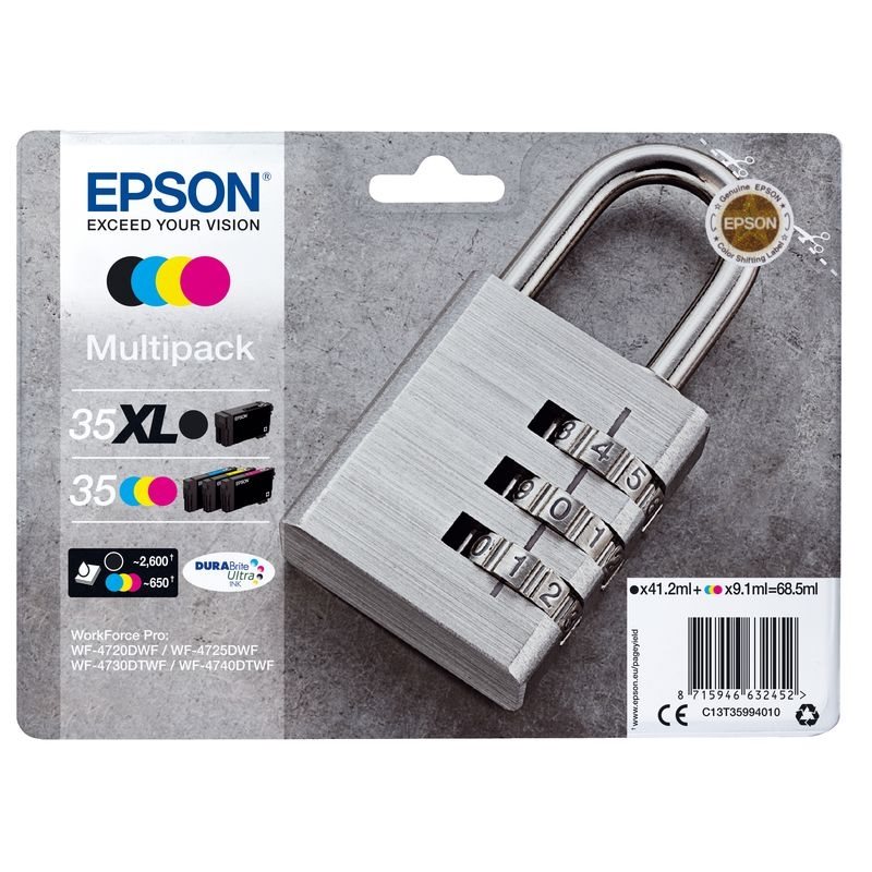Epson Original 35 Tinte 4er Multipack bkcmy - C13T35994010 Epson Original 35 Tinte 4er Multipack bkcmy - C13T35994010