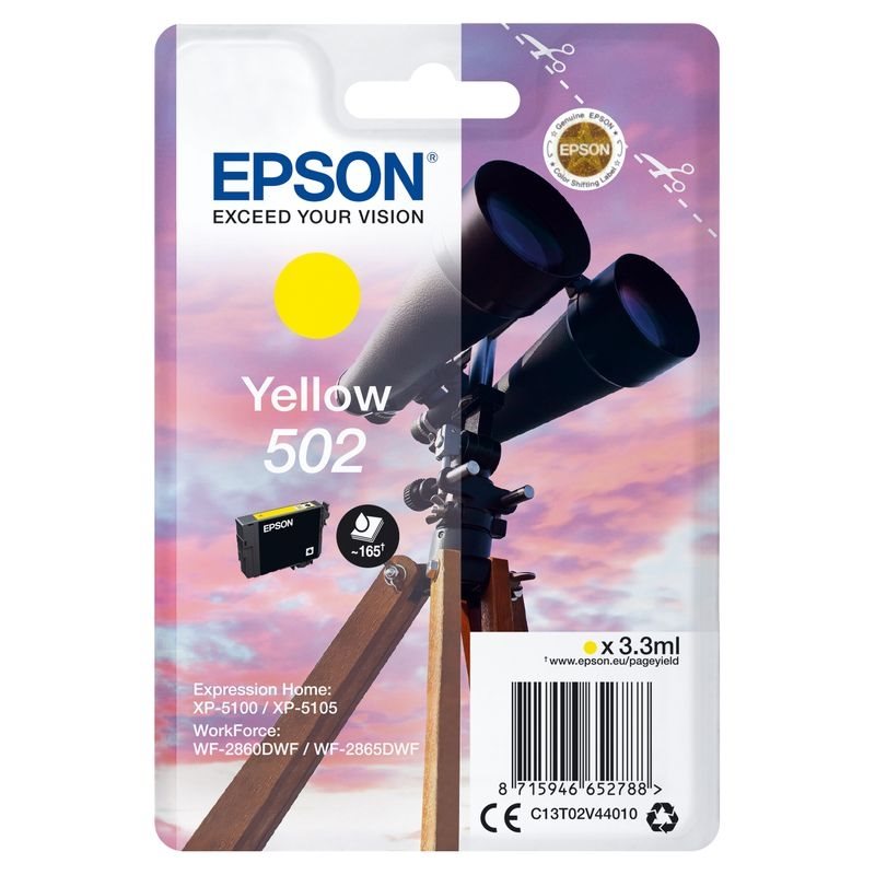 Epson original 502 ink yellow - C13T02V44010