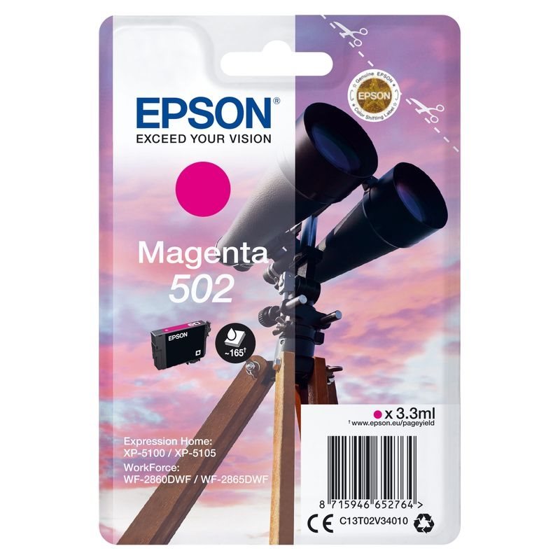 Epson original 502 ink magenta - C13T02V34010