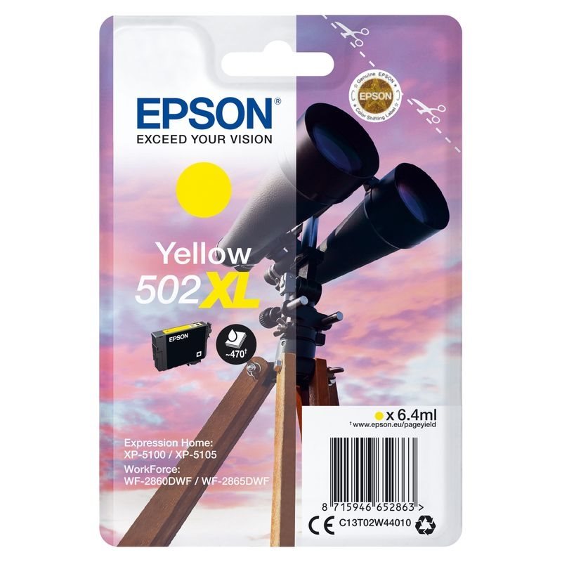 Epson original 502XL  ink yellow - C13T02W44010