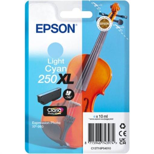 Epson original ink light cyan 250XL Violin Claria - C13T16P54010