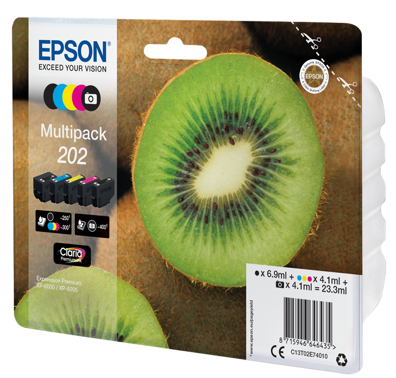 Epson Original Multipack Photo BK/BK/C/M/Y 202 Claria Premium Ink Epson Original Multipack Photo BK/BK/C/M/Y 202 Claria Premium Ink