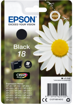 Epson Original Tinte 18 schwarz - C13T18014012 Epson Original Tinte 18 schwarz - C13T18014012