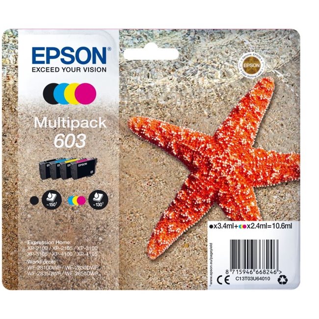 Epson Original Tinte 4er Multipack BKCMY 603 - C13T03U64010