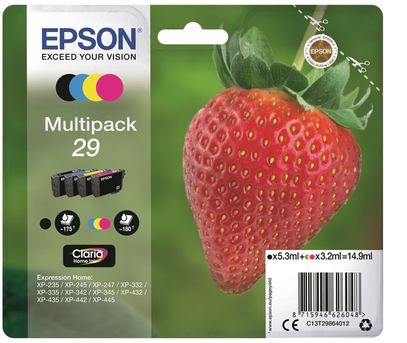 Epson Original - Tinte BK/C/M/Y - 29 Claria