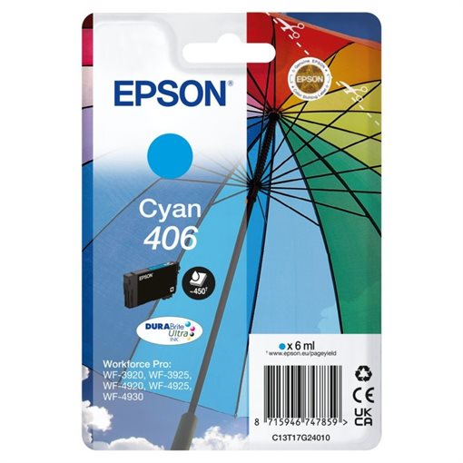 Epson original ink cyan 406 Umbrella - C13T17G24010