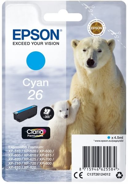 Epson Original - Tinte cyan - C13T26124012 Epson Original - Tinte cyan - C13T26124012