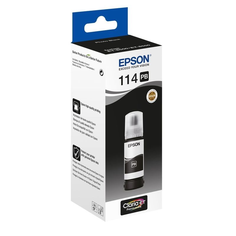 Epson Original Tinte fotoschwarz EcoTank 114 - C13T07B140 Epson Original Tinte fotoschwarz EcoTank 114 - C13T07B140