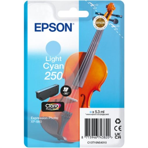 Epson original ink light cyan 250 Violin Claria - C13T16N54010