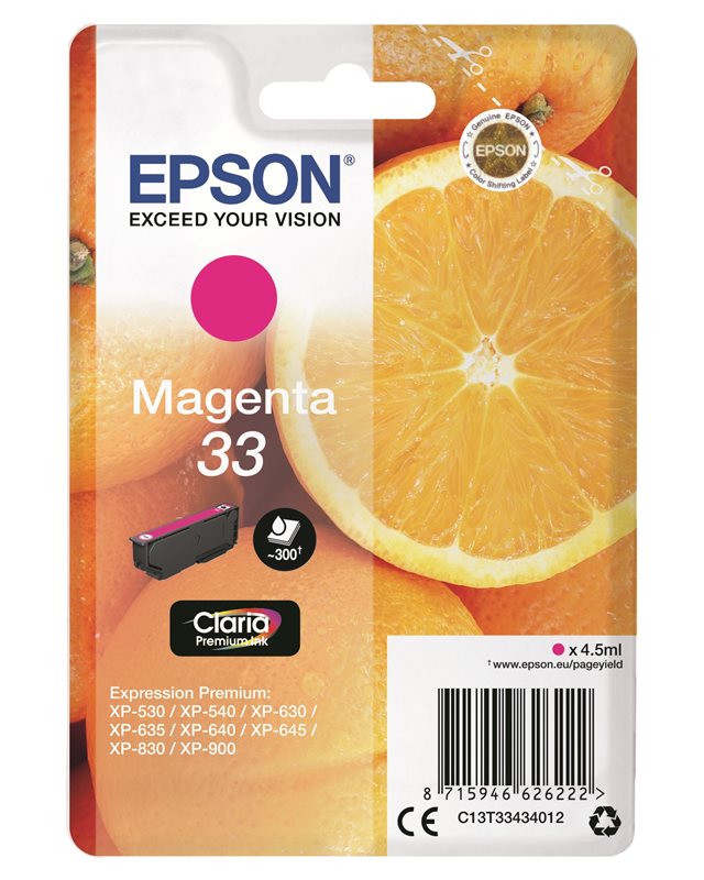 Epson Original - Tinte magenta - 33 Claria Epson Original - Tinte magenta - 33 Claria