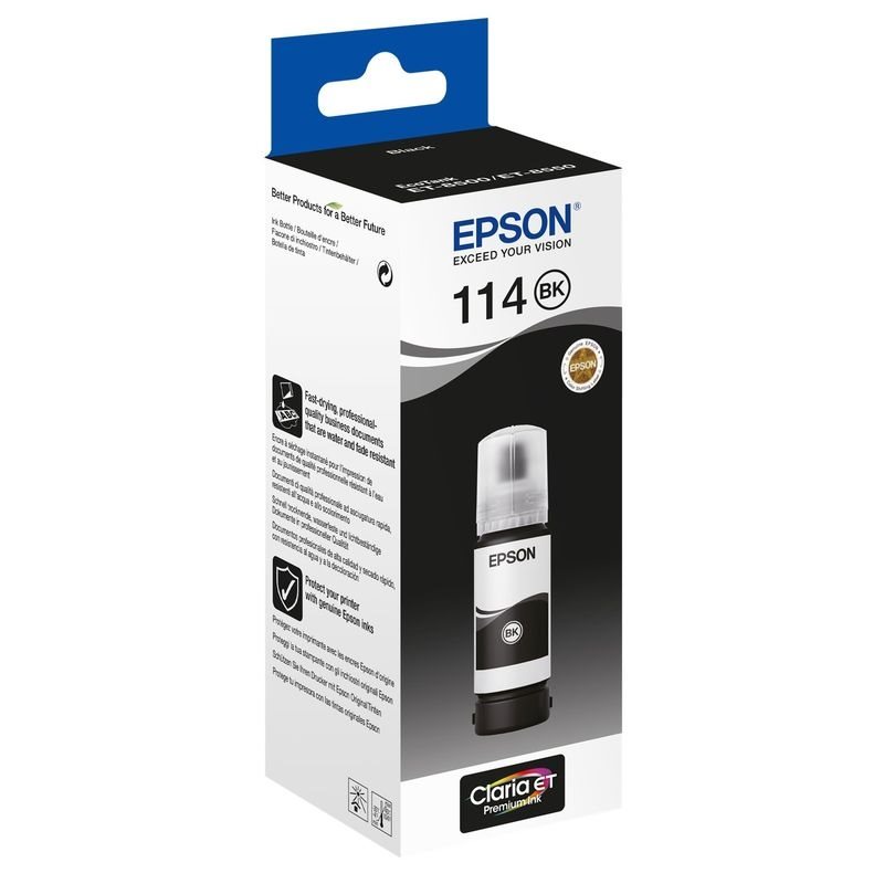 Epson Original Tinte pigmentschwarz EcoTank 114 - C13T07A140 Epson Original Tinte pigmentschwarz EcoTank 114 - C13T07A140
