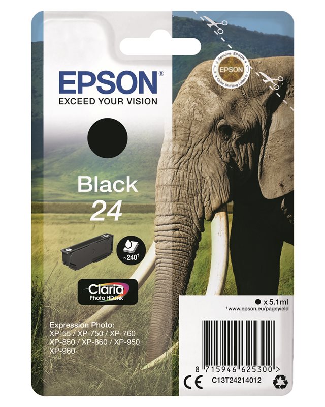 Epson Original - Tinte schwarz - 24 Claria