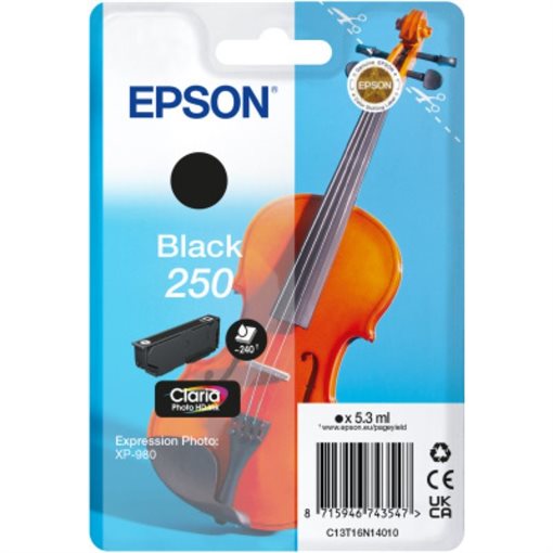Epson original ink black 250 Violin Claria - C13T16N14010