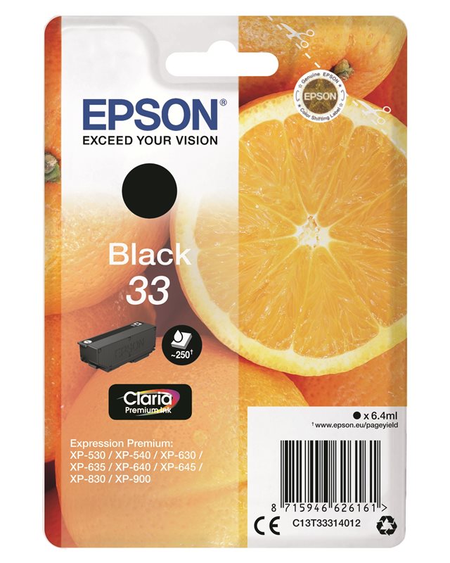 Epson Original - Tinte schwarz - 33 Claria Epson Original - Tinte schwarz - 33 Claria