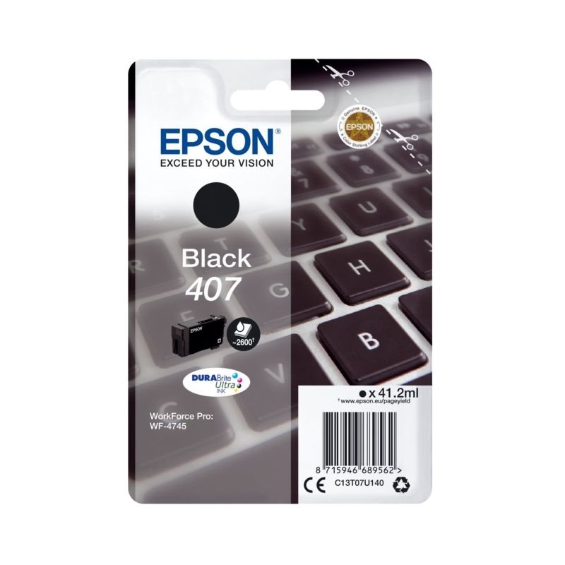 Epson Original Tinte schwarz 407 - C13T07U140 Epson Original Tinte schwarz 407 - C13T07U140