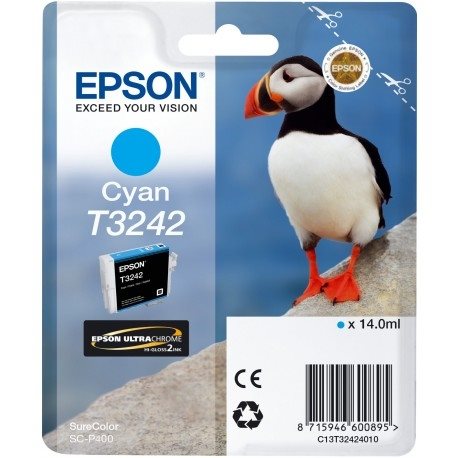 Epson Original - Tinte T3242 cyan -  C13T32424010