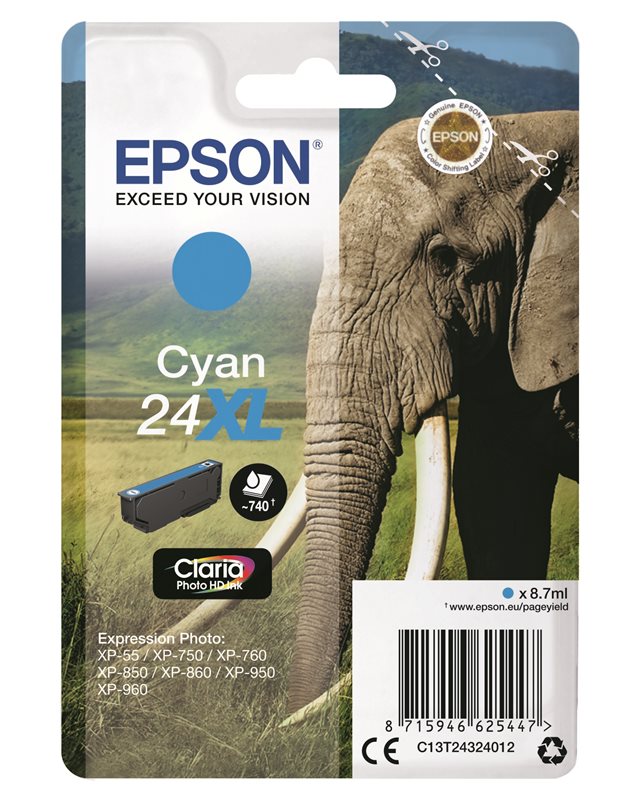 Epson - ink XL cyan - 24 Claria