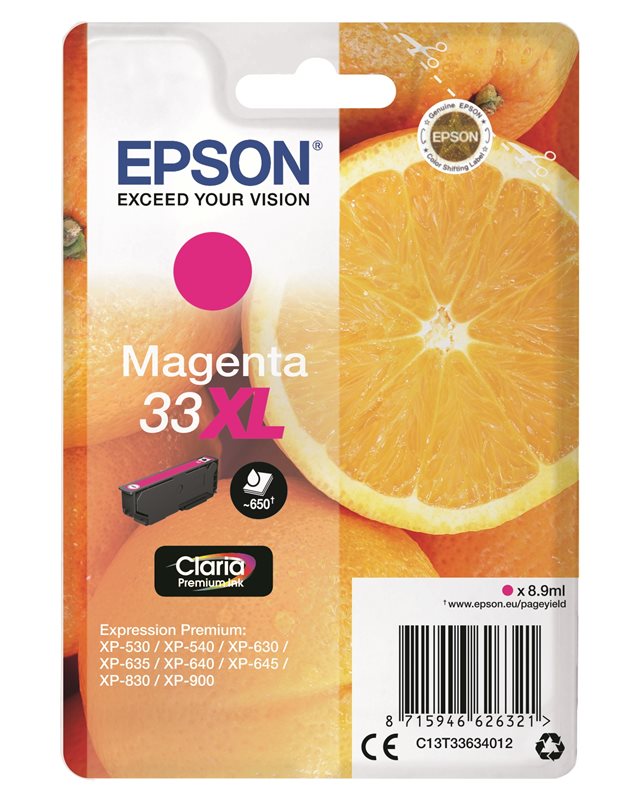 Epson - ink XL magenta - 33 Claria