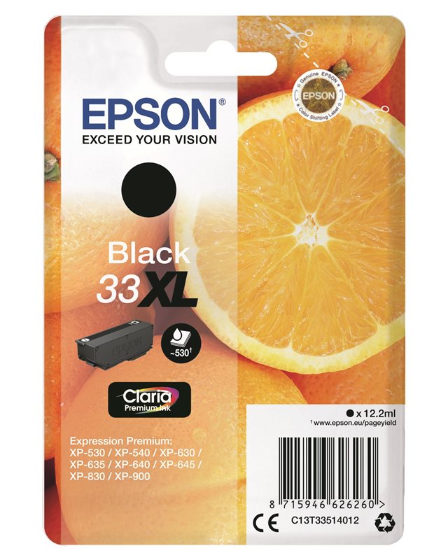 Epson Original - Tinte XL schwarz - 33 Claria Epson Original - Tinte XL schwarz - 33 Claria