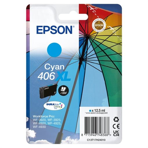 Epson original XL ink cyan 406XL Umbrella - C13T17H24010