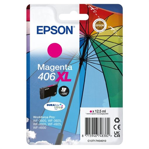 Epson original XL ink magenta 406XL Umbrella - C13T17H34010