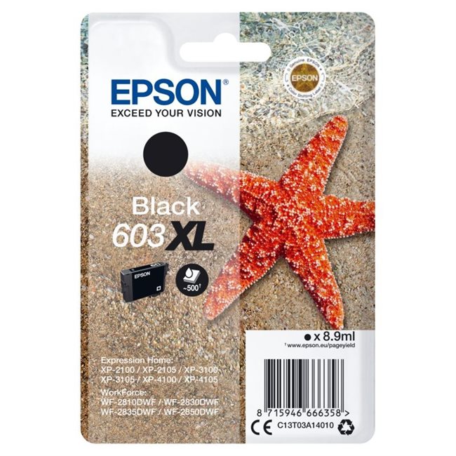 Epson Original XL Tinte schwarz 603XL - C13T03A14010