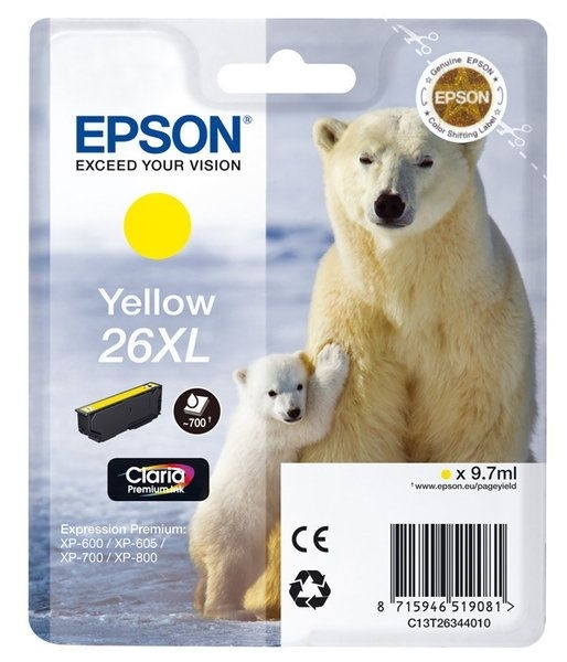 Epson Singlepack gelb 26XL Claria T2634 Epson Singlepack gelb 26XL Claria T2634