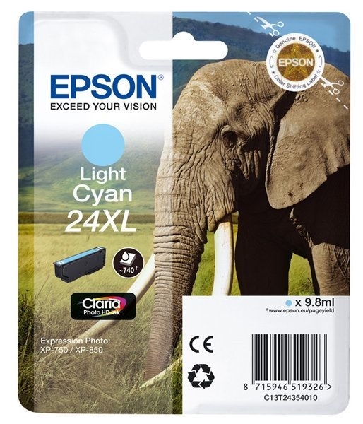 Epson Singlepack Light cyan 24XL Claria T2435