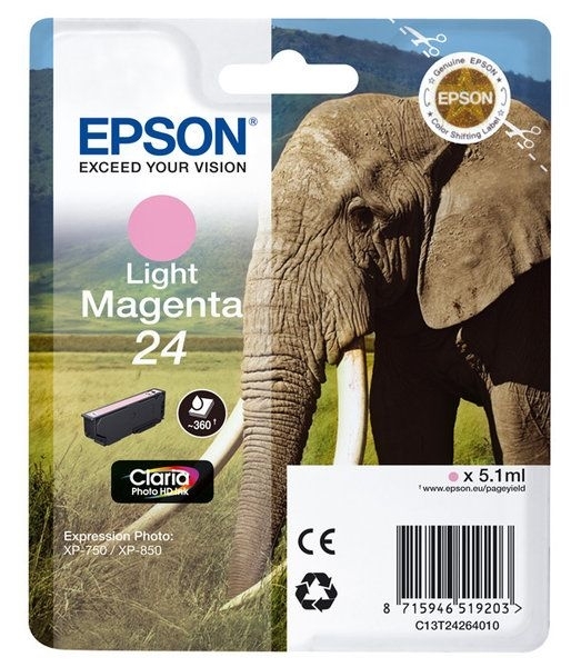 Epson Singlepack Light magenta 24 Claria T2426