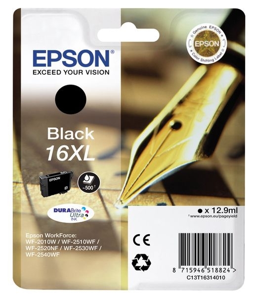 Epson Singlepack schwarz 16XL Ultra Ink T1631