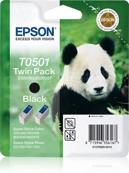 Epson T0501 Twin Pack - 2er-Pack - schwarz Epson T0501 Twin Pack - 2er-Pack - schwarz
