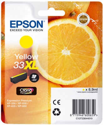 Epson Tinte Singlepack gelb 33XL T3364 Epson Tinte Singlepack gelb 33XL T3364