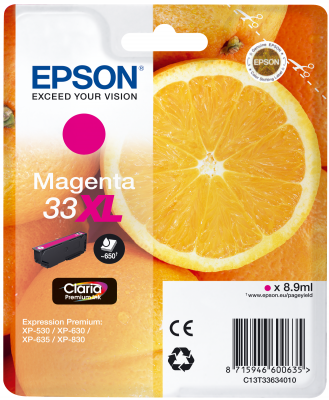 Epson Tinte Singlepack magenta 33XL T3363