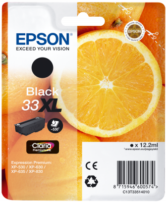 Epson Tinte Singlepack schwarz 33XL T3351 Epson Tinte Singlepack schwarz 33XL T3351
