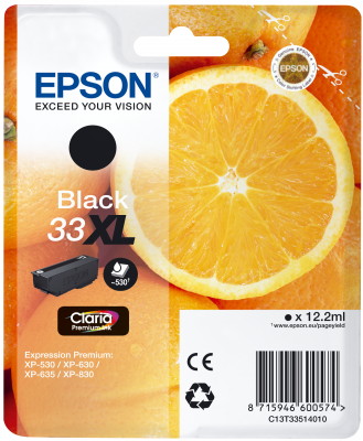 Epson Tinte Singlepack black 33XL T3351