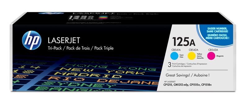 HP 125A original Tonerpaket cyan, magenta, gelb - CF373AM