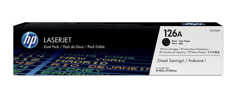 HP 126A original double pack toner black - CE310AD