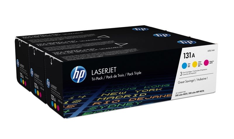 HP 131A original Tonerpaket cyan, magenta, gelb - U0SL1AM