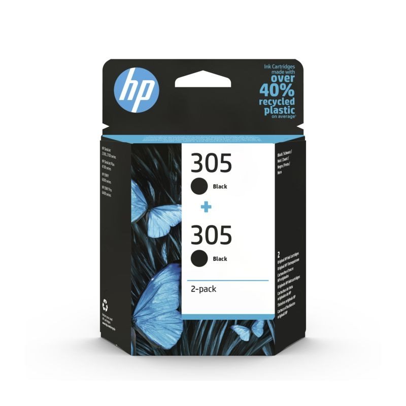 HP 305 Original Tinte Doppelpack schwarz - 6ZD18AE HP 305 Original Tinte Doppelpack schwarz - 6ZD18AE