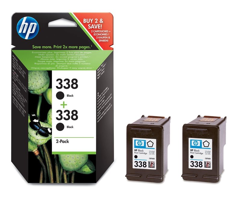 HP 338 original 2er-Pack Tinte schwarz - CB331EE HP 338 original 2er-Pack Tinte schwarz - CB331EE