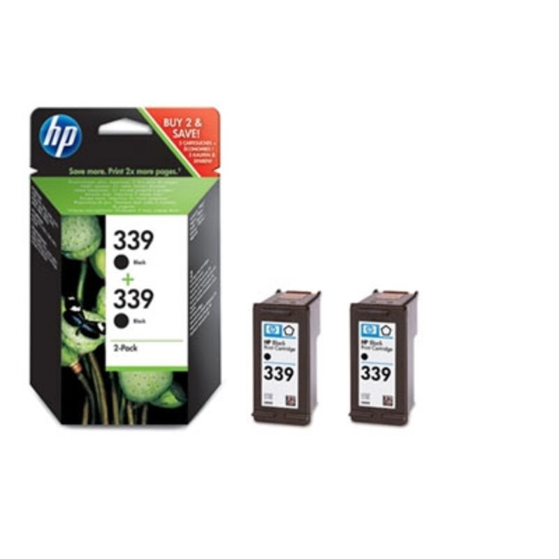 HP 339 original 2er-Pack Tinte schwarz - C9504EE HP 339 original 2er-Pack Tinte schwarz - C9504EE
