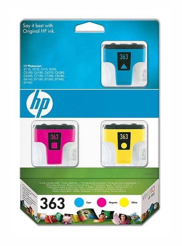 HP 363 original 3er-Pack Tinte cyan, magenta, gelb - CB333EE HP 363 original 3er-Pack Tinte cyan, magenta, gelb - CB333EE