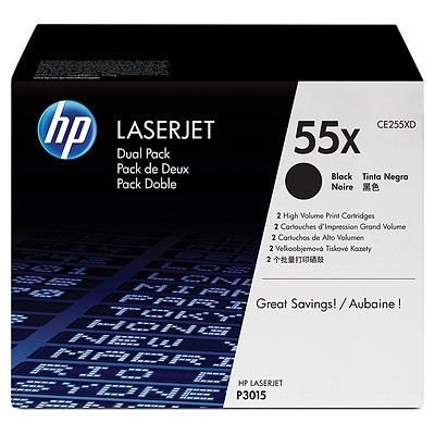 HP 55X original HC Toner schwarz - CE255XD HP 55X original HC Toner schwarz - CE255XD