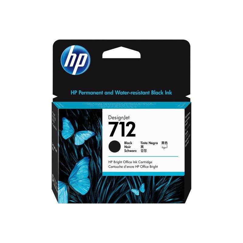 HP 712 Original HC Tinte schwarz - 3ED71A