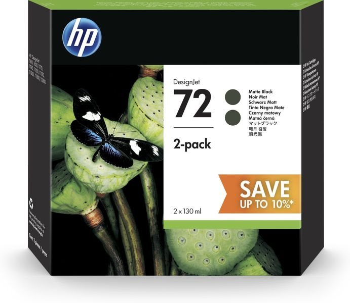 HP 72 original 2er-Pack Tinte matt-schwarz - P2V33A HP 72 original 2er-Pack Tinte matt-schwarz - P2V33A
