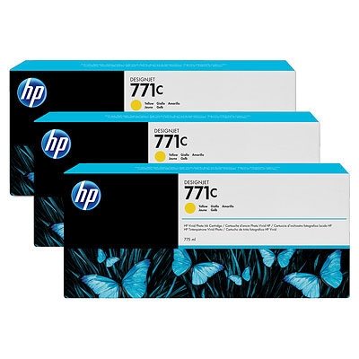 HP 771C original Triple Pack ink yellow - B6Y34A