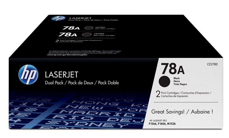 HP 78A original 2er-Pack Toner schwarz - CE278AD HP 78A original 2er-Pack Toner schwarz - CE278AD