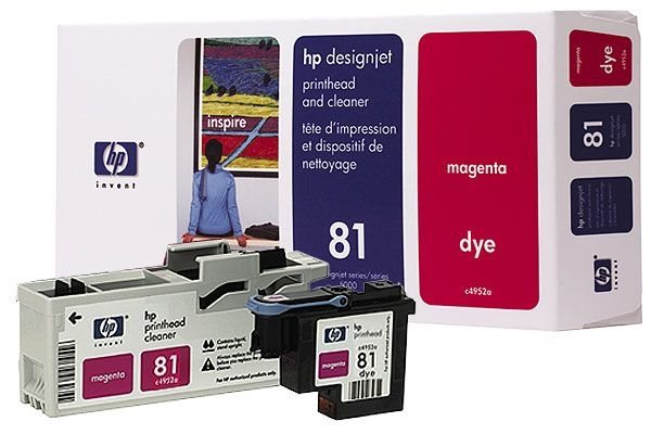 HP 81 magenta DesignJet Druckkopf und Druckkopfreiniger - C4952A HP 81 magenta DesignJet Druckkopf und Druckkopfreiniger - C4952A